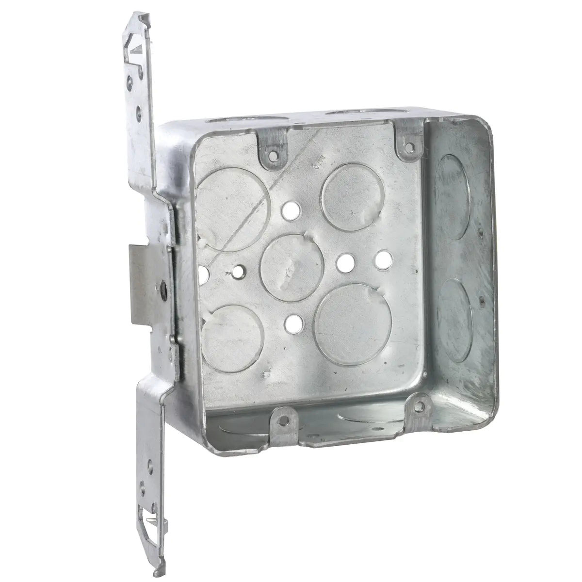 685 Drawn Box, 2-Gang, 17-Knockout, 1/2, 3/4 in, Steel (Metal), Gray, Pre-Galvanized