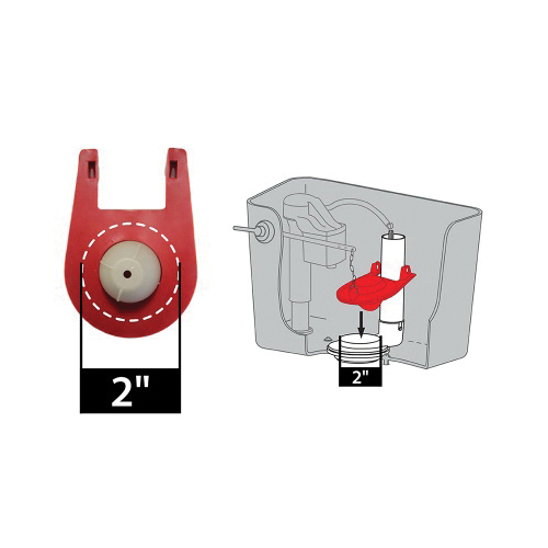 Korky 16BP Toilet Flapper, Specifications: Adjustable Type, Rubber, Red - 4