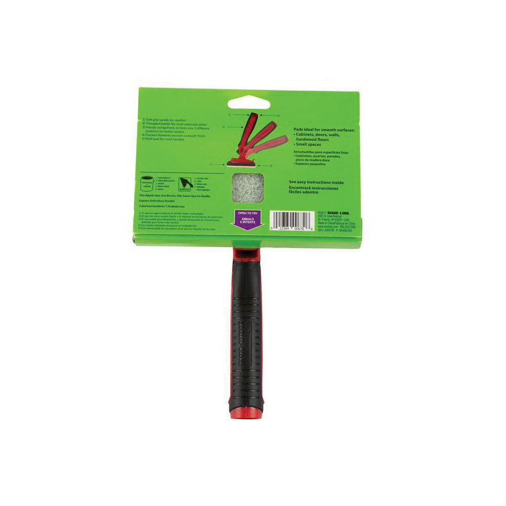 Non-Rip Paint Pad, Shur-Line, 7 in L Pad, 3-1/2 in W Pad, Nylon Pad - 3