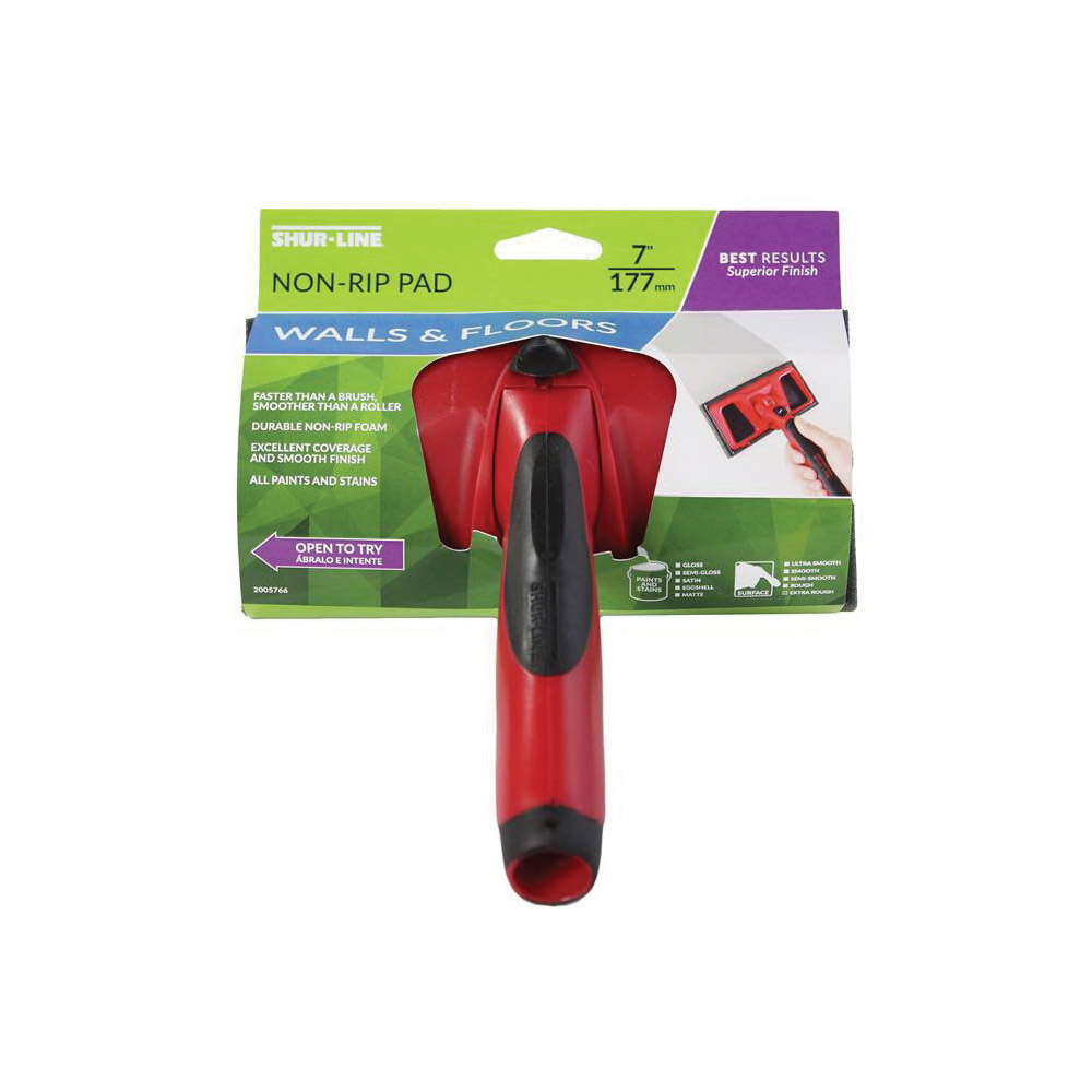 Non-Rip Paint Pad, Shur-Line, 7 in L Pad, 3-1/2 in W Pad, Nylon Pad - 4