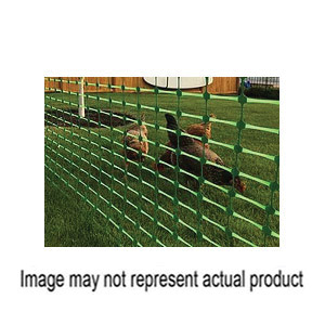 Plastic Safety Fence Barrier, Dry Top, 4 ft H x 50 ft L, Green, 4x2 inch mesh size - 1
