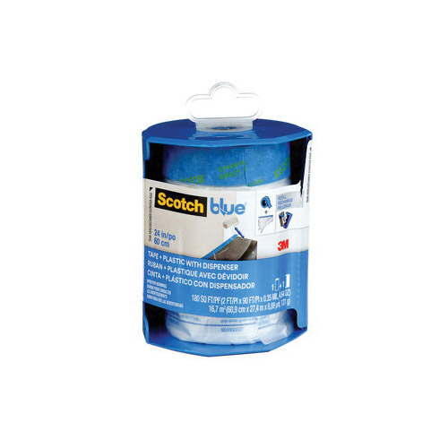 PTD2093EL-24-S Painter's Tape with Dispenser, 30 yd L, 24 in W, Blue