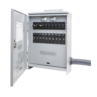 Pro/Tran 2 R510A Transfer Switch, 1-Phase, 50/100 A, 125/250 V, 10-Circuit, 10-Breaker