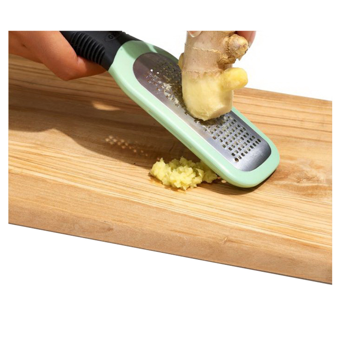 Good Grips 11273000 Etched Ginger and Garlic Grater, Stainless Steel, Green - 4