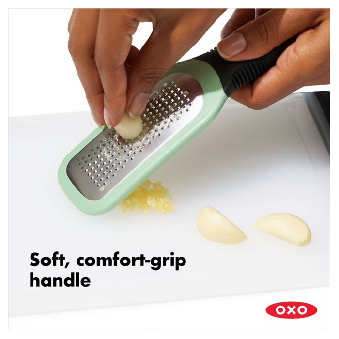 Good Grips 11273000 Etched Ginger and Garlic Grater, Stainless Steel, Green - 5