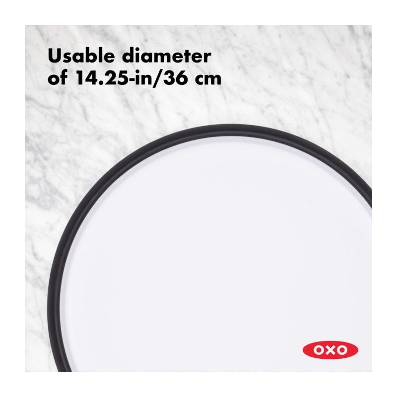 Good Grips 1071353 Not So Lazy Susan Turntable, 16 in Top Outside Dia, 1-1/2 in H, Plastic, White - 2