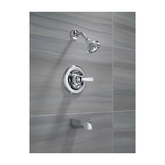 Delta 13 Series 134900-A Tub and Shower Complete Rough and Trim, 1.75 gpm Showerhead, Shower/Tub Diverter Tub Spout - 2