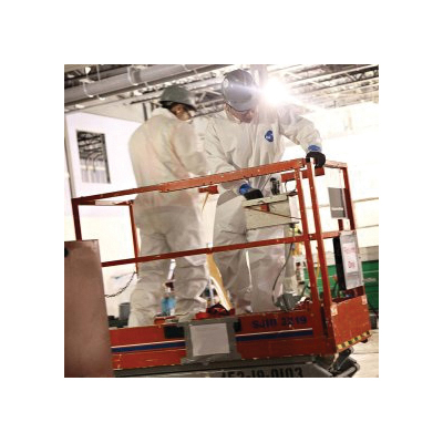 Dupont Tyvek Protective Coveralls with Hood and Boots, Trimaco, 2XL, Zipper Closure, Fabric, White - 3