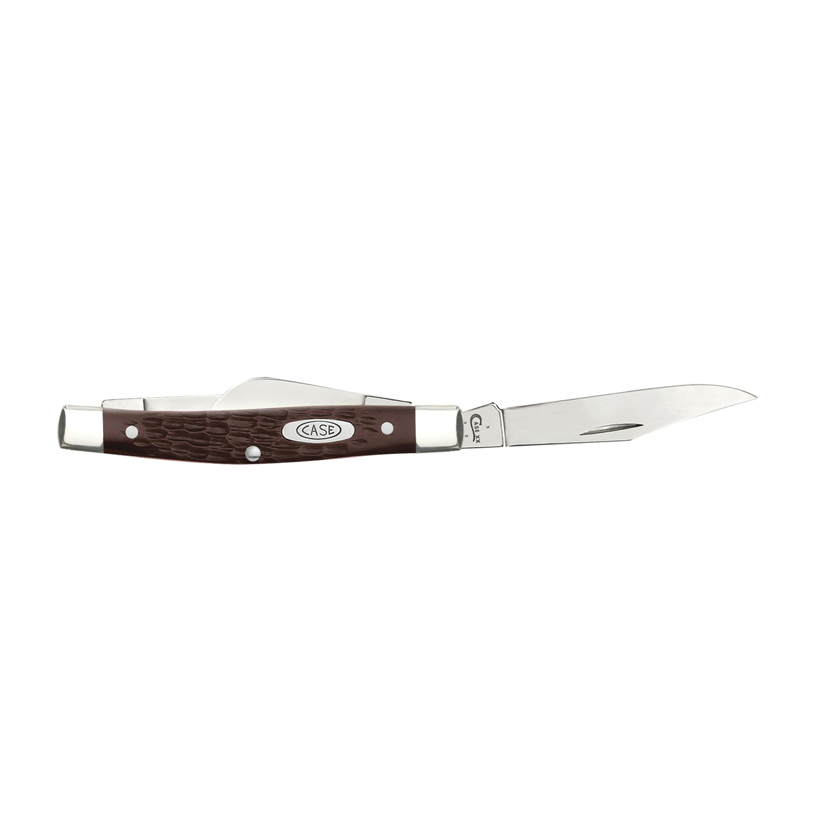 Case XX 00106 Medium Stockman Pocket Knife, Clip, Pen, Sheepfoot Blade, As-Ground Blade, 1.57, 1.58, 2.42 in L Blade