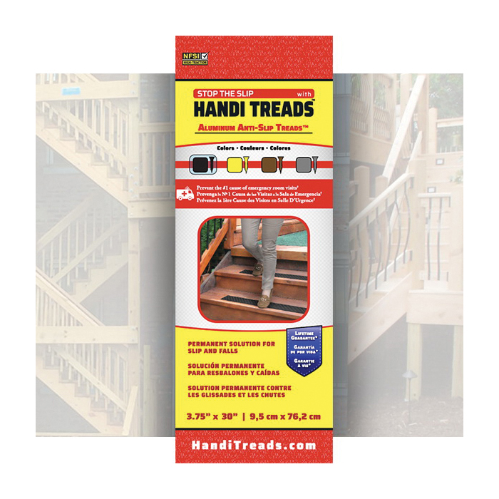 Handi-Treads NST633730BKT Non-Slip Tread, 30 in L, 3-3/4 in W, 0.063 in Thick, Aluminum, Black - 3