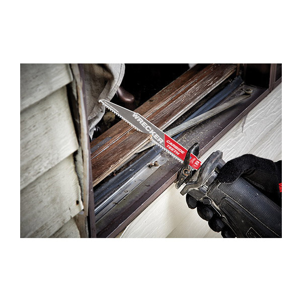 Milwaukee WRECKER 48-00-5242 Reciprocating Saw Blade, 9 in L, 6 TPI, Carbide Cutting Edge