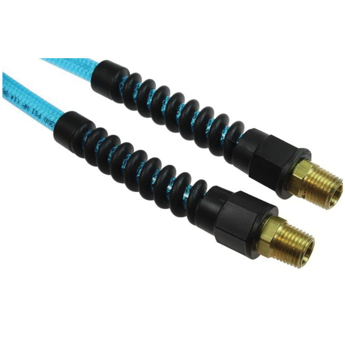 Coilhose Flexeel Series PFE40504T Air Hose, 1/4 in ID, 50 ft L, MPT, Polyurethane, Transparent Blue - 2