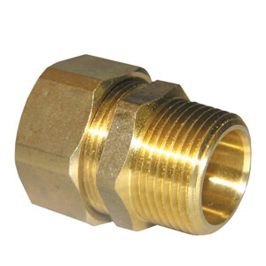 Lasco 17-6870U Pipe Adapter, 7/8 x 3/4 in, Compression x MIP, Brass