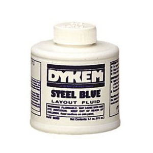 PRECISION BRAND 80300 Precision Brand Dykem Steel Blue Series 80300 Layout Fluid, Blue, 4 oz, Brush In Cap Bottle - 1