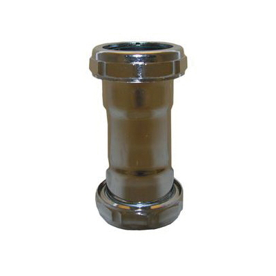 Lasco 03-3871 Pipe Coupling, 1-1/4 in, Slip Joint, Brass, Chrome
