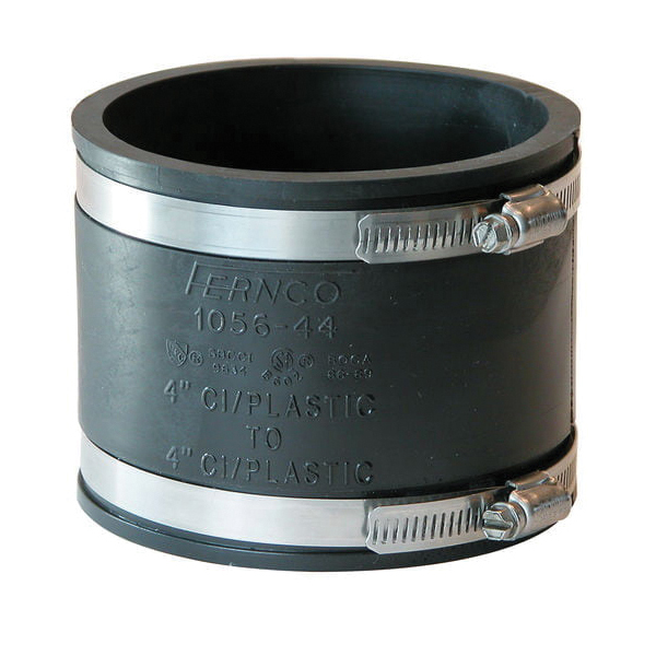 FERNCO 1056-44 Fernco 1056-44 Coupling, 4 in, PVC - 1