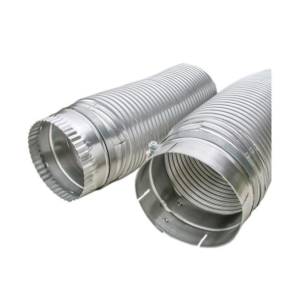 Builder's Best E-Z-Fasten 110130 Pipe Dryer Duct, 5 ft L, Aluminum - 2