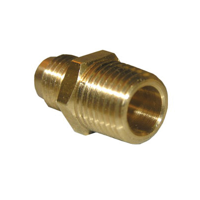 Lasco 17-4810U Pipe Adapter, 1/4 in, Male Flare x MPT, Brass