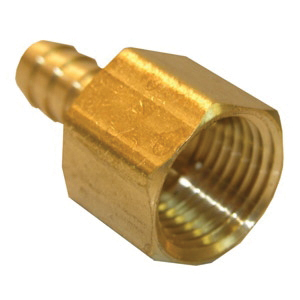 Lasco 17-7636U Hose Adapter, 1/2 x 3/8 in, FIP x Barb, Brass