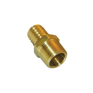 Lasco 17-7736U Hose Adapter, 5/8 x 3/8 in, MIP x Barb, Brass