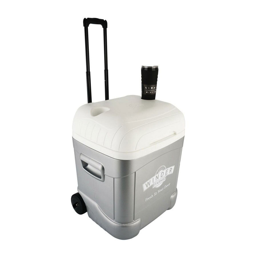 Igloo MaxCold Series 34071 Ice Cool Box, 70 qt Cooler, Plastic, Blue/Gray/White, 5 days Ice Retention