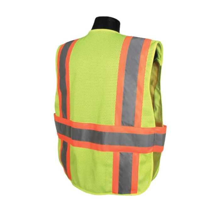 Radians SV24-2ZGM-XL/2X Breakaway Expandable 2-Tone Mesh Safety Vest, XL/2XL, Polyester, High-Visibility Green - 2