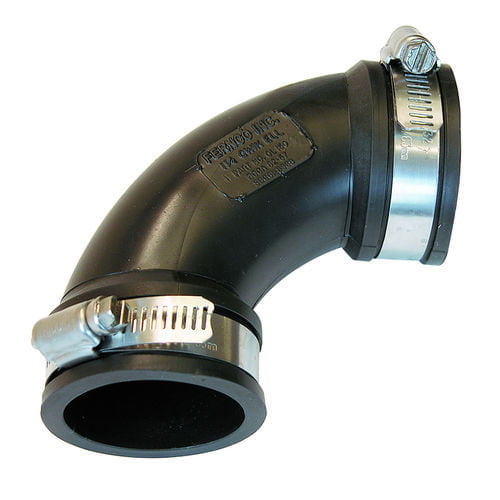 FERNCO QL-200 Fernco QL-200 Flexible Elbow, 2 in, PVC Body, 4.3 psi Pressure - 1