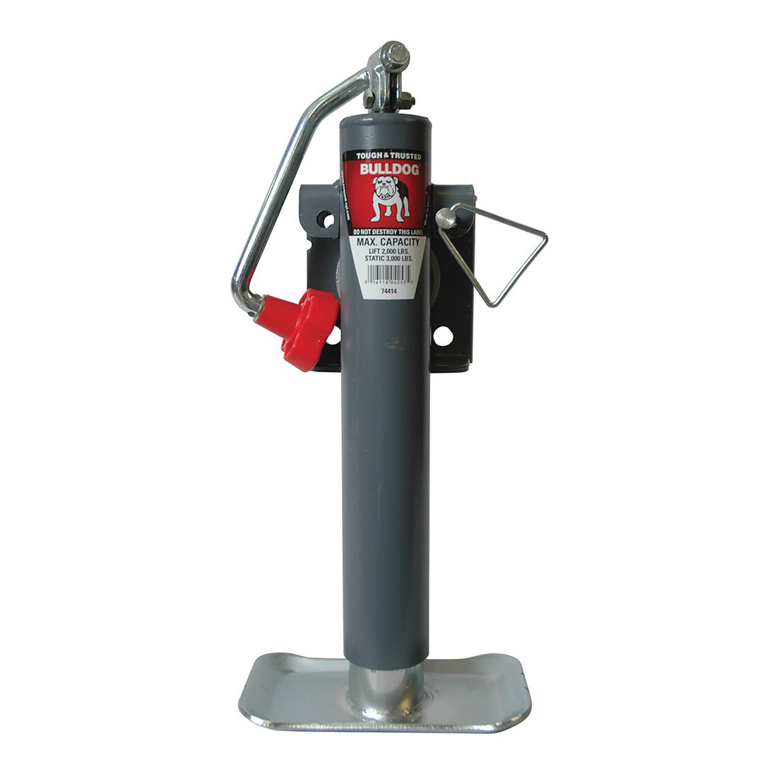 Bulldog 74414 Marine and Recreational Jack, 2000 lb, 10 in Lift, Steel, Black