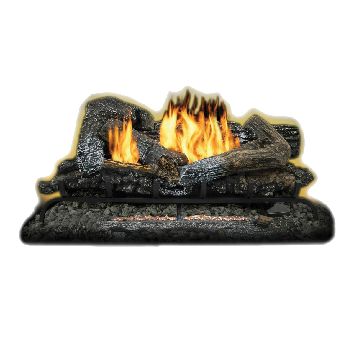 GLD2466R Highland Ember Log Set with Remote, 24 in Log, Electronic Ignition