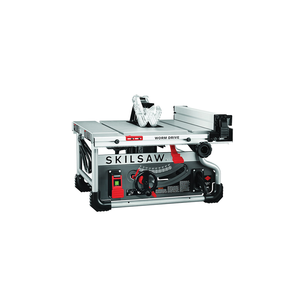 SKILSAW SPT99T-01 Portable Worm Drive Table Saw, 120 VAC, 15 A, 8-1/4 in Dia Blade, 5/8 in Arbor, 5300 rpm Speed - 5