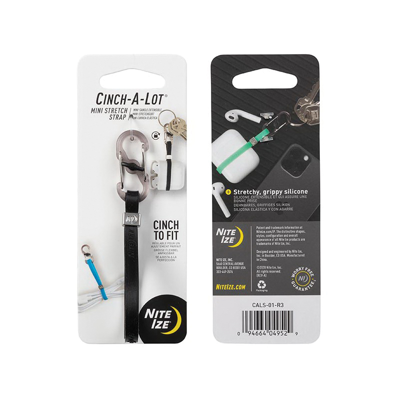 Nite Ize Cinch-A-Lot Silicone Black Mini Key Strap Nite Ize Cinch-A-Lot Silicone Black Mini Key Strap