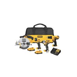 DCK466D2 Combination Tool Kit, Battery Included, 2 Ah, 20 V, Lithium-Ion