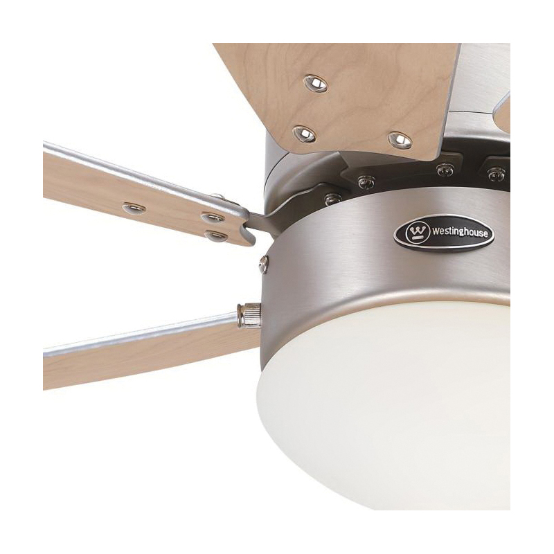 Turbo Ceiling Fan, Westinghouse, with LED, 30 in Dia, Light Maple - 5