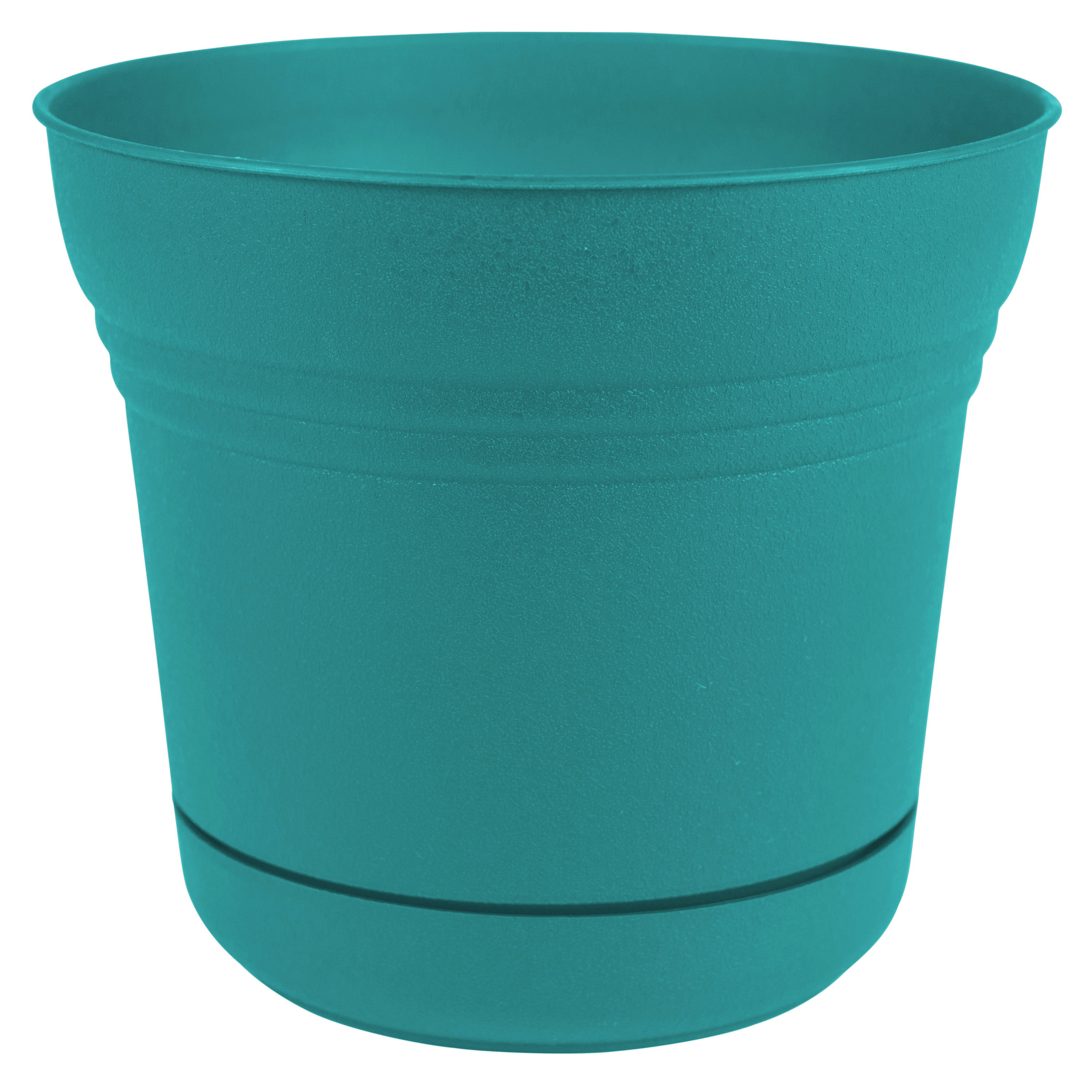 SP0726 Planter, 7 in Dia, 6-1/2 in H, 7.3 in W, Saturn Design, Bermuda Teal, Matte