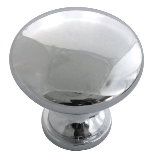 59912 Cabinet Knob, 1.2 in Projection, Steel, Polished Chrome