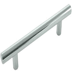 Melrose Series 87126 T-Bar Pull, 146 mm L Handle, 12 mm H Handle, 32 mm Projection, Steel, Polished Chrome