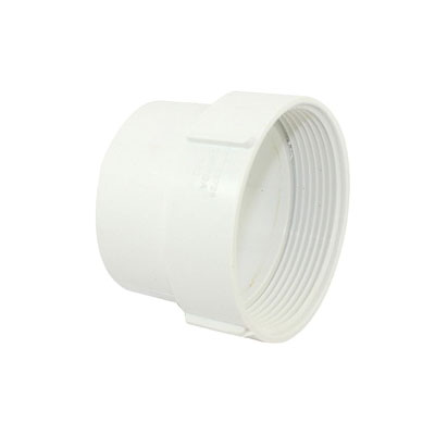 414233BC Sewer Pipe Adapter, 3 in, FNPT x Spigot, PVC, White
