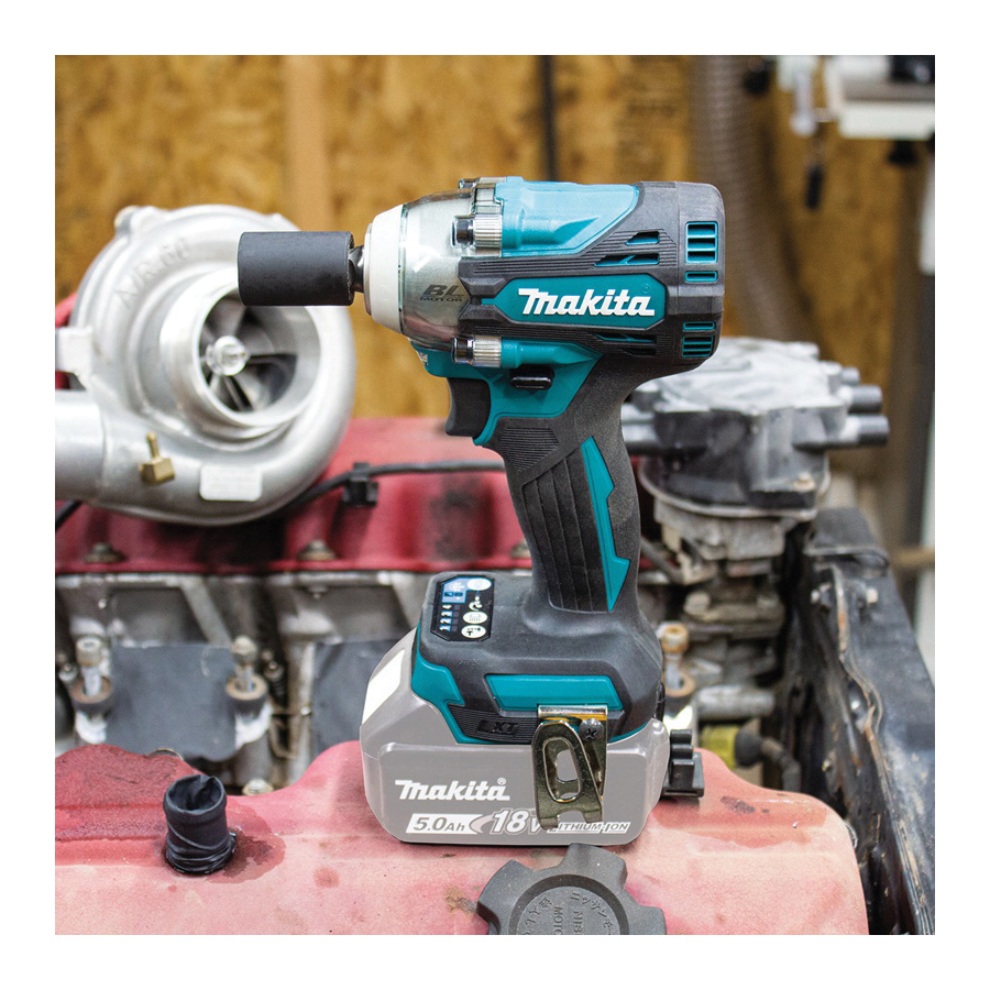 Makita 18V LXT XWT15Z Impact Wrench with Detent Anvil, Tool Only, 18 V, 5 Ah, 1/2 in Drive, Square Drive - 2