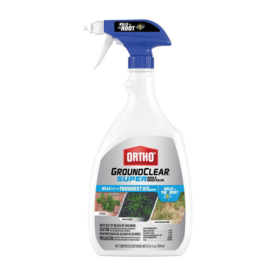 GroundClear 4653005 Weed and Grass Killer, Liquid, Light Yellow, 24 oz Bottle