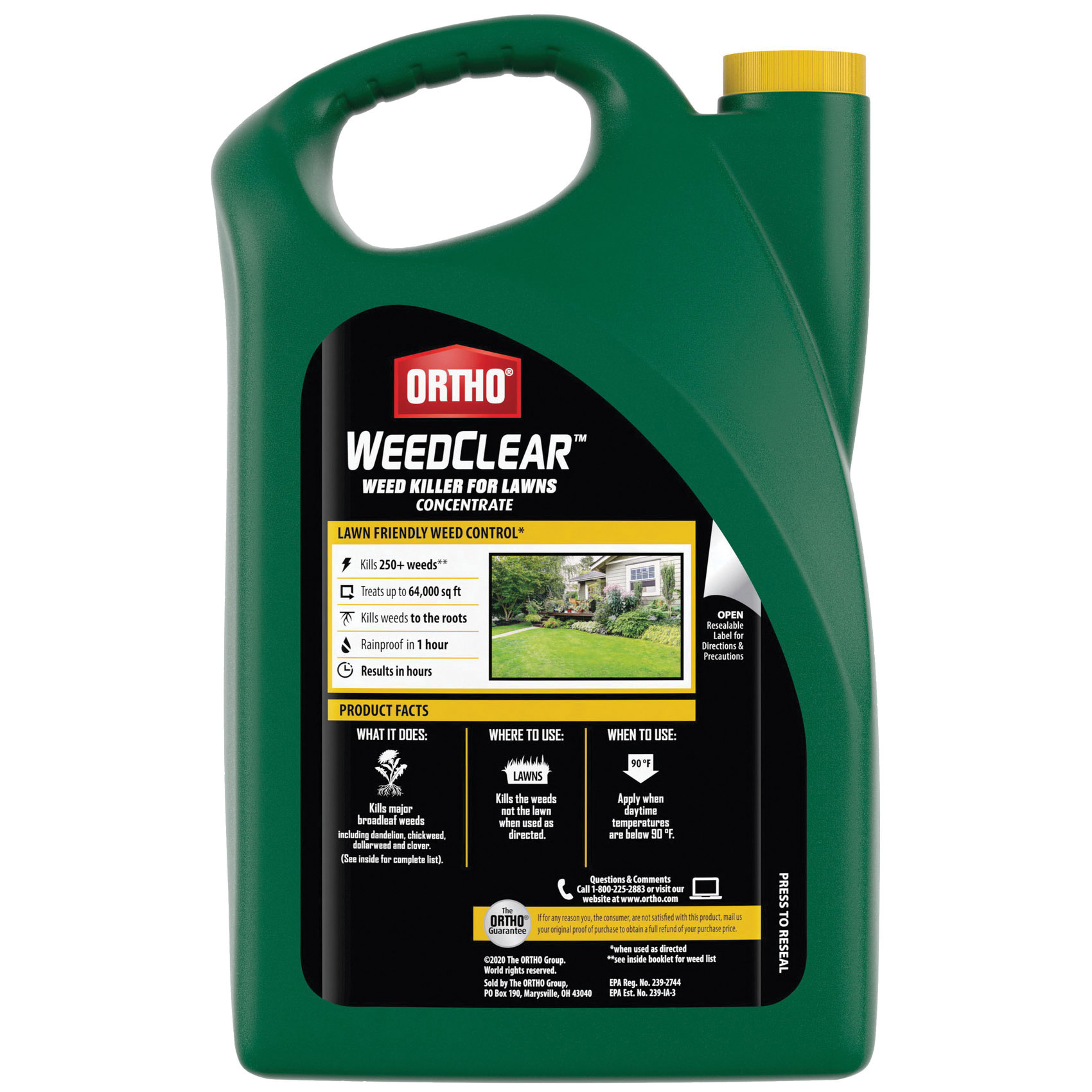Ortho WeedClear 0204810 Concentrated Lawn Weed Killer, Liquid, Spray Application, 1 gal Bottle - 2
