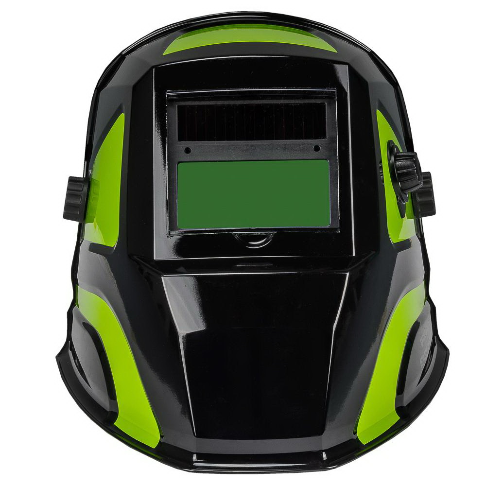 Forney Easy Weld Velocity 55732 ADF Welding Helmet, 3-Point Ratchet Harness Headgear, UV/IR Lens, Black/Green - 4