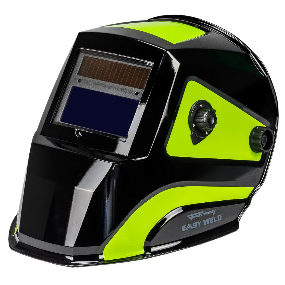 Forney Easy Weld Velocity 55732 ADF Welding Helmet, 3-Point Ratchet Harness Headgear, UV/IR Lens, Black/Green - 5