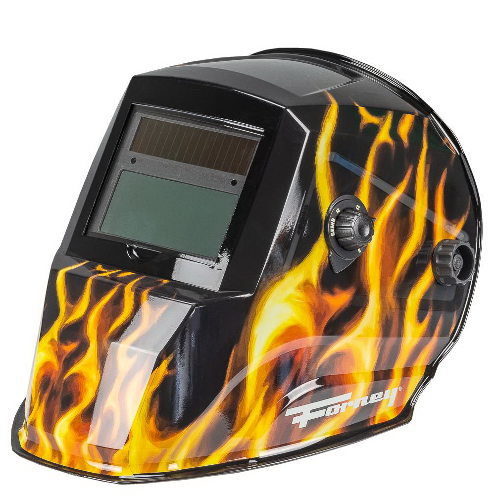 Forney Scorch Series 55859 ADF Welding Helmet, 5-Point Ratchet Harness Headgear, UV/IR Lens, 3.62 x 1.65 in Viewing