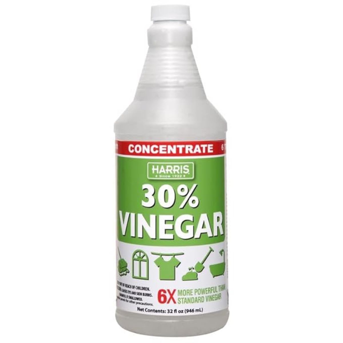 VINE30-32 Cleaning Vinegar, 32 oz, Liquid, Bottle, Vinegar/Pungent, Clear