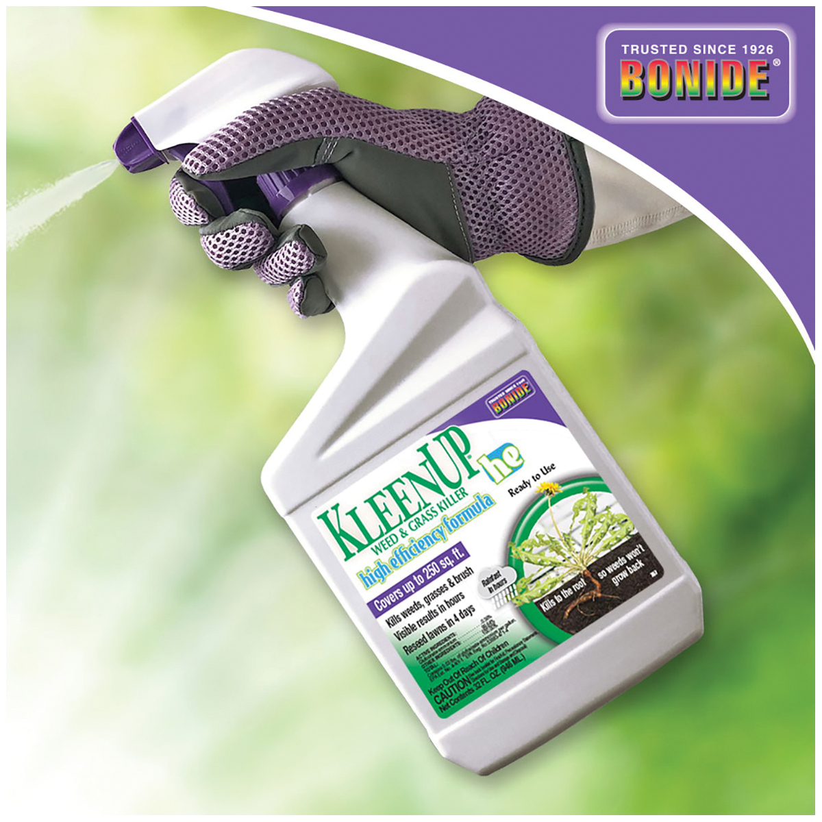 Bonide KleenUp he 757 Weed and Grass Killer Ready-to-Use, Liquid, Off-White/Yellow, 1 qt