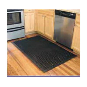 SPORTSMAN RMAT23 Non-Slip Mat, 3 ft L, 2 ft W, 1/4 in Thick, Black - 2