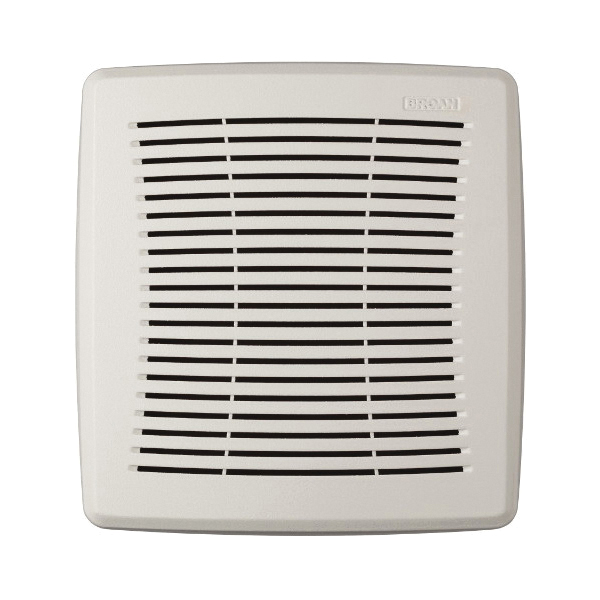 Broan FGR101 Bathroom Exhaust Fan Grille, 9-1/2 in L, 9-1/4 in W, Polypropylene, White