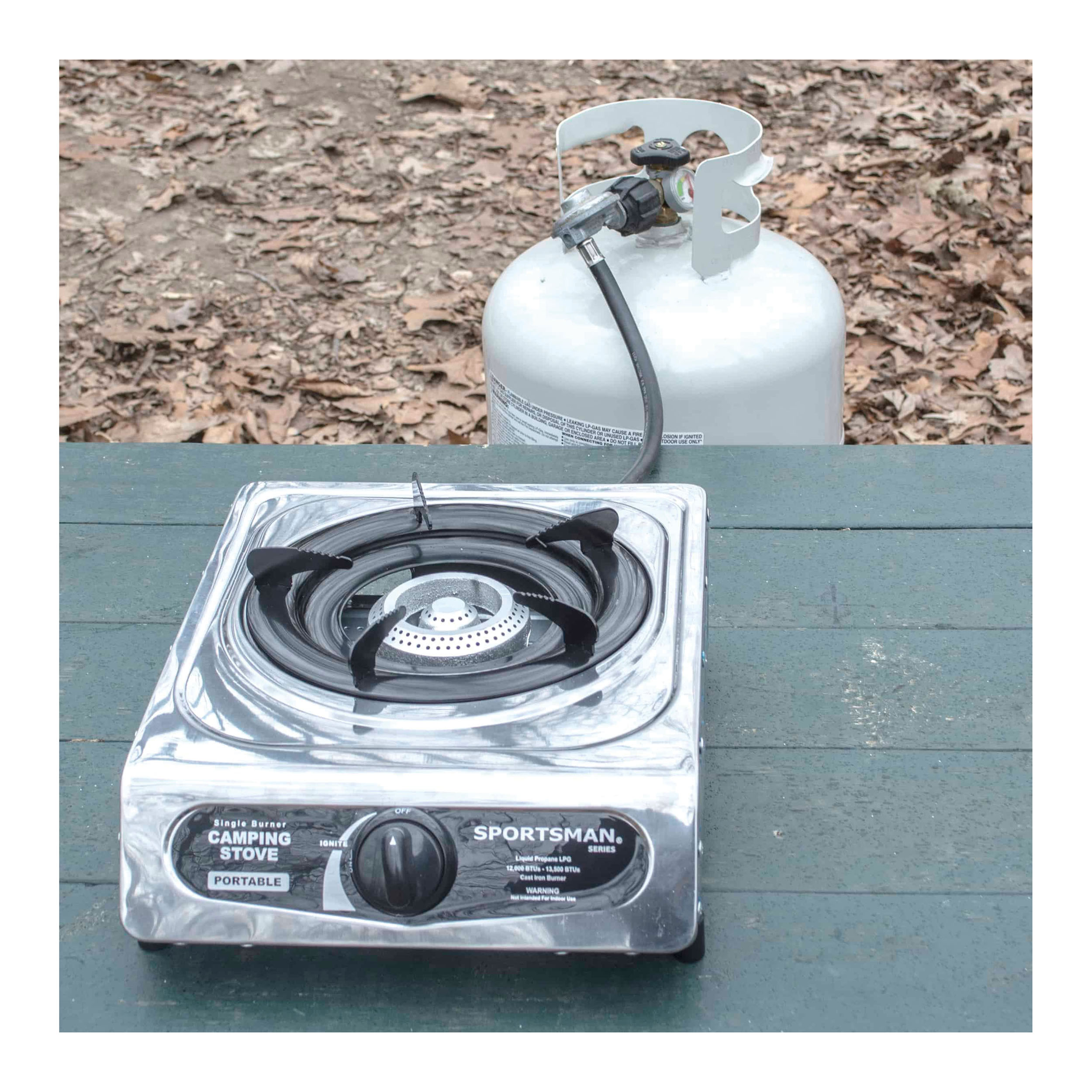 SPORTSMAN SSBGS Camping Stove, 1-Burner, Liquid Propane, 12,000 to 13,500 Btu, Auto Ignition, Steel - 5