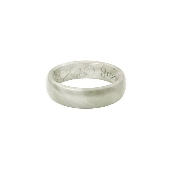 GROOVE LIFE R1-113-08 Edge Ring, Women's, 8, Thin Solid Pearl, Silicone - 3