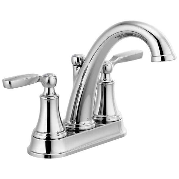 WOODHURST Series 2532LF-MPU Centerset Bathroom Faucet, 1.2 gpm, 2-Handle, 3-Faucet Hole, Metal